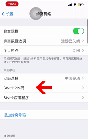 施秉苹果14维修网分享如何给iPhone14的SIM卡设置密码 