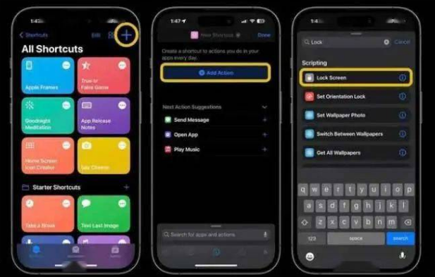 施秉苹果14锁屏维修店分享iPhone14升级iOS16.4后如何创建锁屏快捷方式 